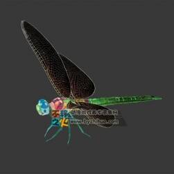 飛行中的蜻蜓 Max模型