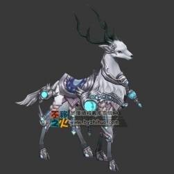 白鹿 游戲坐騎模型
