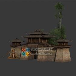 投石車(chē) 城門(mén)樓模型