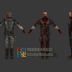 渾身鮮血的戰(zhàn)士士兵模型