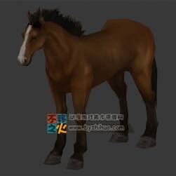 棕色馬匹 Max模型