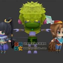 韓國Q版系列 舞娘 騎士怪人NPC模型