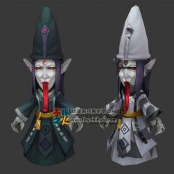 古裝 地府 黑白無常模型