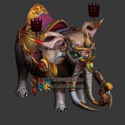 大象坐騎 Max模型 四邊面