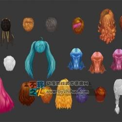 【touch炫舞】卡通角色頭發(fā)發(fā)型3D模型合集