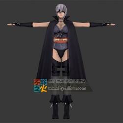 古裝  綾音 美女 女忍者T-pose模型