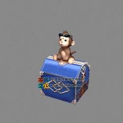 擺攤的兩只猴子 Max模型