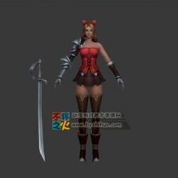 美女 性感 刀客 模型