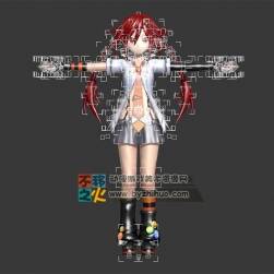 紅發(fā) 美少女 萌妹 制服 模型