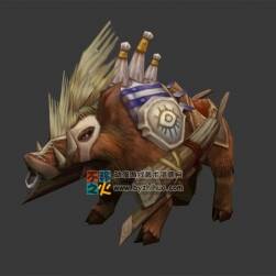 棕色野豬 Max模型 三邊面