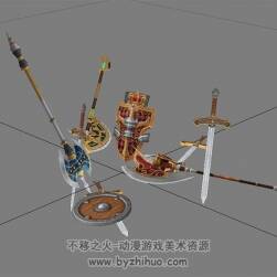 古代兵器一組 游戲模型