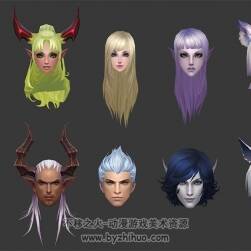 完美COS 3dmax素體模型合集 發(fā)型模型