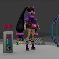 二次元 美少女 雙馬尾蘿莉模型