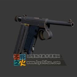 一把次世代手槍和彈匣子彈模型