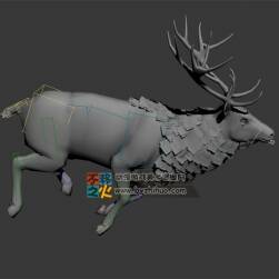 麋鹿 Max模型 不含貼圖