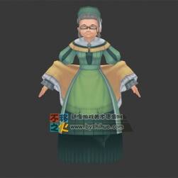 奶奶 外婆 老太太 模型