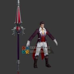 王者榮耀 臺服版 對決傳說 薔薇騎士 趙云3D模型