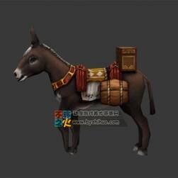 馱貨的小毛驢 Max模型 含休閑待機(jī)