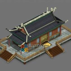 中國(guó)古代場(chǎng)景建筑模型 2.5D游戲模型