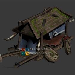 廢棄的馬車 Max模型