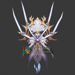 美女 女神 法師 祭祀 模型