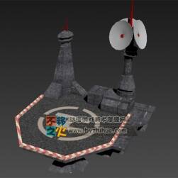 停機(jī)場 停機(jī)坪 Max模型 白模