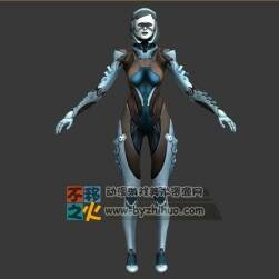 次世代藍(lán)色女機(jī)器人模型