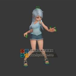 白發(fā) 蘿莉 少女 戰(zhàn)斗 模型