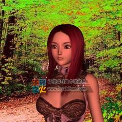 紅發(fā)御姐 Max模型 四邊面