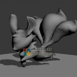 萌萌的小狐貍 Max模型 不含貼圖