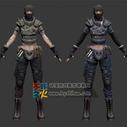 軍事 女 槍手 蒙面 特種兵 模型