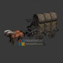 簡(jiǎn)陋的馬車