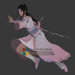 武俠游戲女主角模型 帶全套動(dòng)作