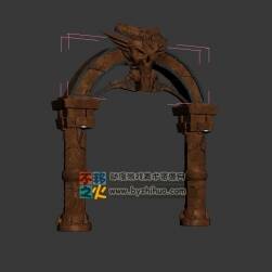 惡魔石頭拱門模型