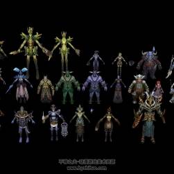 西方魔幻角色NPC 3D模型資源