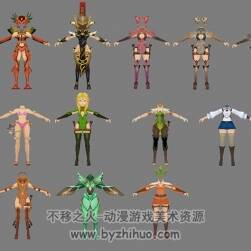 龍之谷女性角色時裝套裝模型