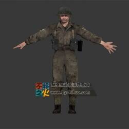 次世代歐美大叔士兵模型