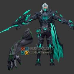 王者榮耀 蘭陵王[暗隱獵獸者][隱刃] 2款刺客3D角色模型