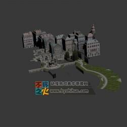 歐洲風格城市建筑群