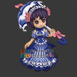 可愛 三頭身禮服蘿莉模型