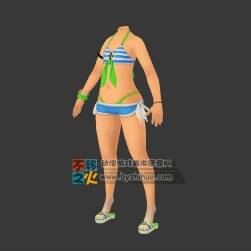 少女體型泳裝模型