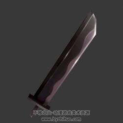 日式大砍刀一把 游戲模型