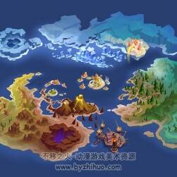 卡通Q版游戲地圖 場景參考素材