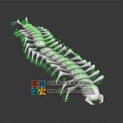 蜈蚣 白模 模型