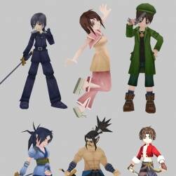 一組 中式Q版 角色模型 帶骨骼