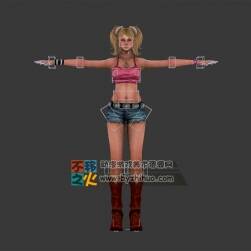 金發(fā) 性感 短褲 少女 模型