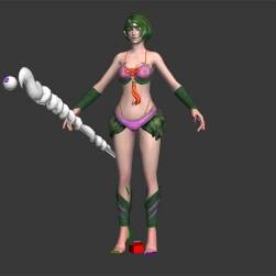 美女 性感 森林 部落 模型