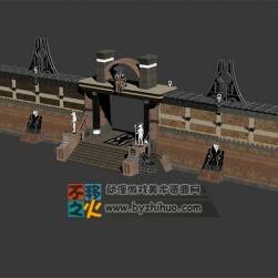 埃及風(fēng)大門(mén)模型