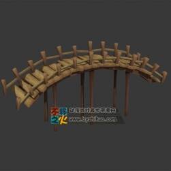 簡陋的卡通木橋