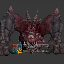 四嘴 七眼 肌肉 大力士 怪物  妖怪 模型